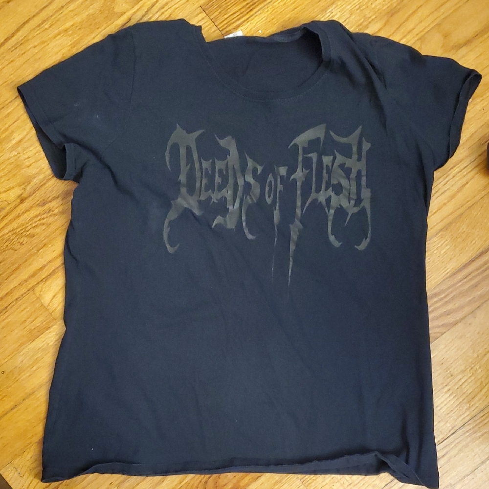 Women's Black Deeds of Flesh Graphic T-Shirt